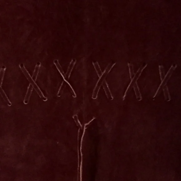 Vintage Brown Leather Hyde Fringe Vest - Picture 3 of 5